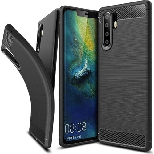 Carbon Fiber Case For Huawei P30 Pro Cover TPU Drawing Material Phone Case For P30 Lite 360 Full Protective TPU Fundas