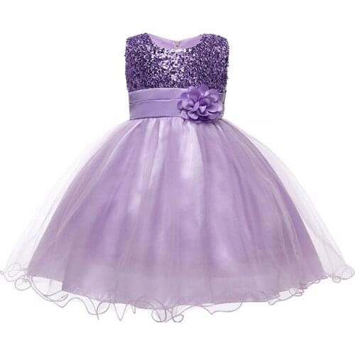 Childrens Sequin Princess Dress Halloween Stage Color Girls Dresses For Kids Party Wedding Costume Clothing Baby Girl Clothes