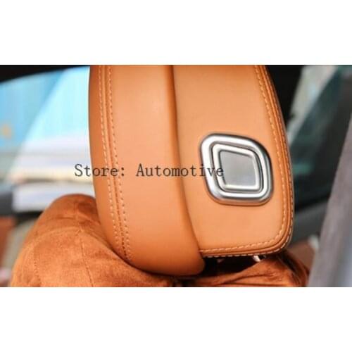 For Maserati Levante For Quattroporte 2016 Car Styling Head Pillow Decorate Cover Sequins Trim Sticker Accessories ABS Chrome