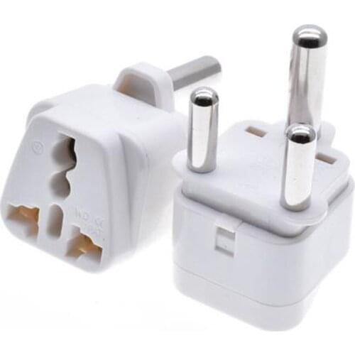 Black white 16A 250V large South Africa travel adapter plug socket convertor for Ghana Cape Town Johannes Sri Lanka India Type-L