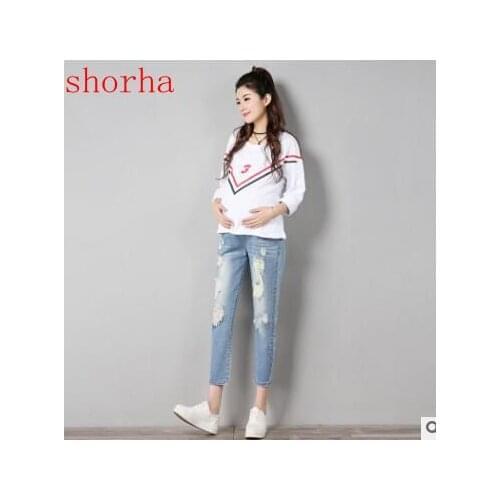 Elastic Waist Maternity Jeans Pants for Pregnancy Clothes Spring Summer 2017 New Pregnant Women Pant Maternity size m-xxl