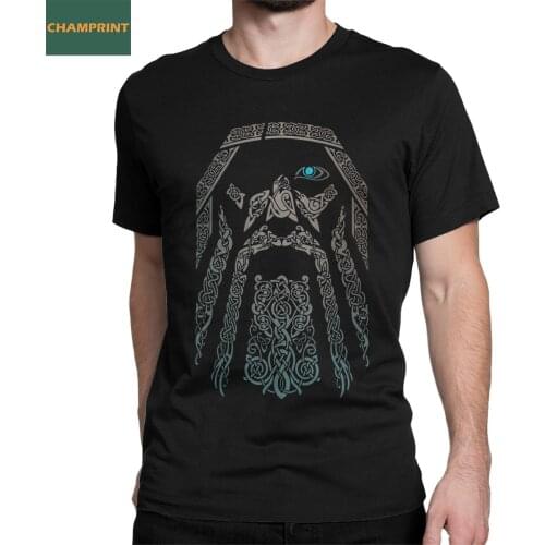 Men ODIN Vikings Valhalla T Shirts Viking Pure Cotton Clothing Casual Short Sleeve Crew Neck Tees Summer T-Shirt