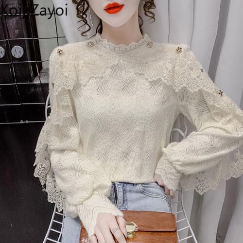 KOIJIZAYOI Stand-up Collar Blouses