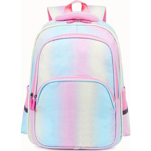 Lightweight Backpack Waterproof Kids Girls School Bags Large Capacity Rainbow Backpack School Book Bag Mochila Infantil