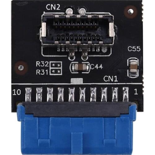 Computer Motherboard USB3.0 Front 19PIN to 3.1 C TYPE-E Adapter 20-Pin to 19-Pin Expansion Card