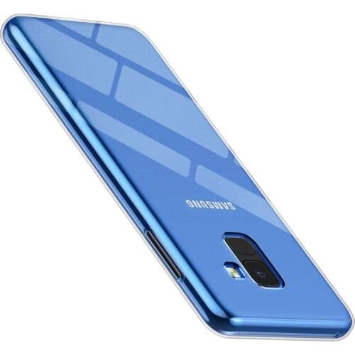 Mobile Phone TPU Cases for Samsung Galaxy A8/A5 2018 Clear Transparent Soft Silicone Back Cover SamsungA8 GalaxyA8 SamsungA5 Gel