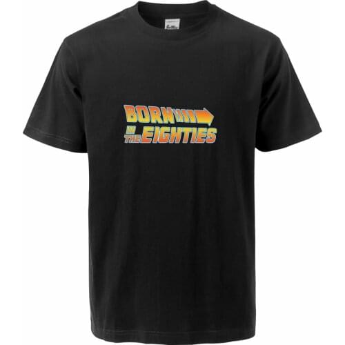 Movie Back To The Future Retro Marty Short Sleeved Men Summer Street T-shirt Unisex Style Short Sleeves Fitness Streetwear