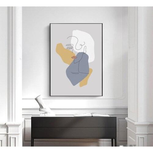 Northern Europe modern simple abstract several beauty line poster mural hanging picture decorative picture print canvas