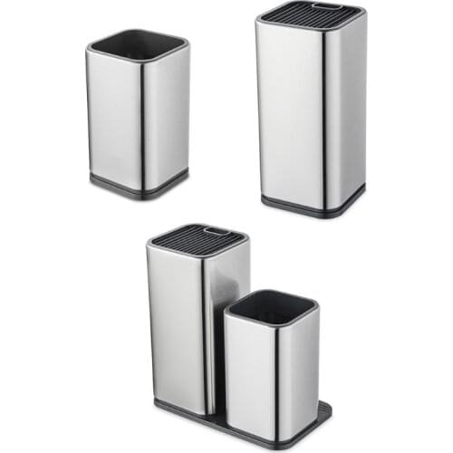 Stainless Steel Knife Block Stand Holder Multi Kitchen Scissors Knives Storage