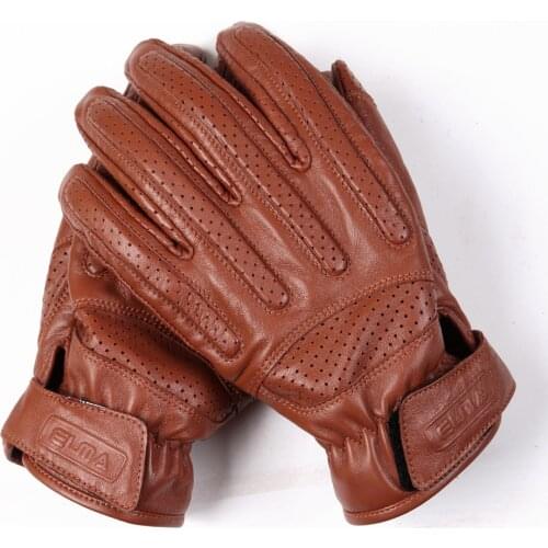 Motorcycle Gloves Male Fingers Touchscreen MenS Leather Gloves Anti-Skid Off-Road Driving Breathable Sheepskin Gloves SZ018