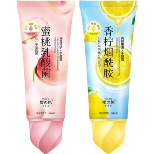 Peach Lemon Moisturizing Hand Cream Hydrating Repair Autumn Winter Lactic Acid Bacteria Nicotinamide Hand Skin Care TXTB1