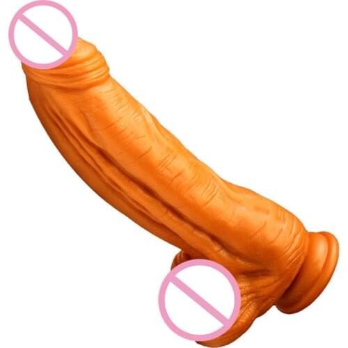 Strap on Huge Dildo Super Soft Realistic Penis Dick Dildo Female Masturbator Double-layer Silicone Suction Cup Dildos for Women