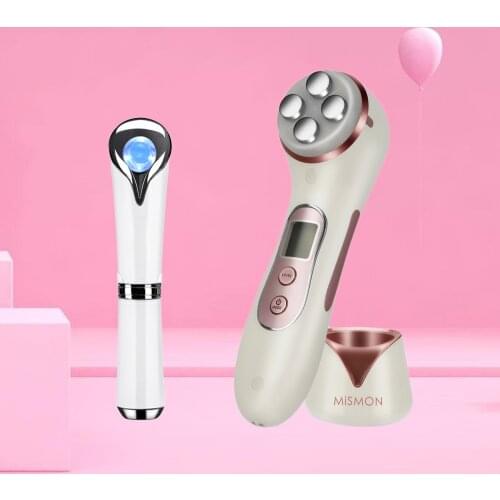 RF EMS Facial Care Beauty Device LED Light Therapy Skin Lift Anti Aging Jade Thermal Eye Massager Dark Circles Removers Eye Care