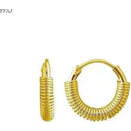 Spring Small huggie hoop earrings for men women stainless steel gold earrings simple minimalist punk free tarnish 90s accessory