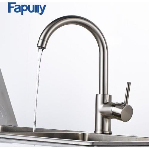 Fapully Kitchen Sink Faucet Mixer Faucet 360 Degree Rotating Deck Mounted Mixer Sink Taps Water Torneira 169-33N