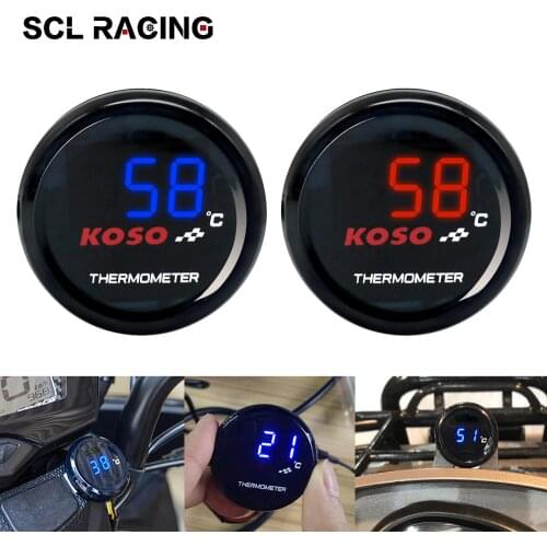 Alconstar Universal Koso 0°C-120°C Motorcycle Motorbike Thermometer Instruments Water temperature Gauge Digital Display Meter