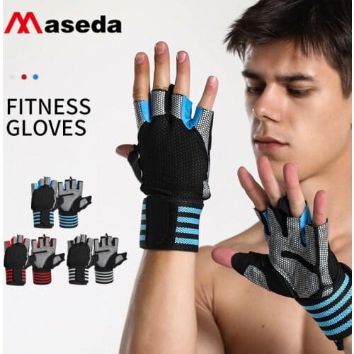 MASEDA Cycling Gloves Sports Fitness Adjustable Weight Lifting Gloves Weight Lifting Gear Protect Palms From Damage
