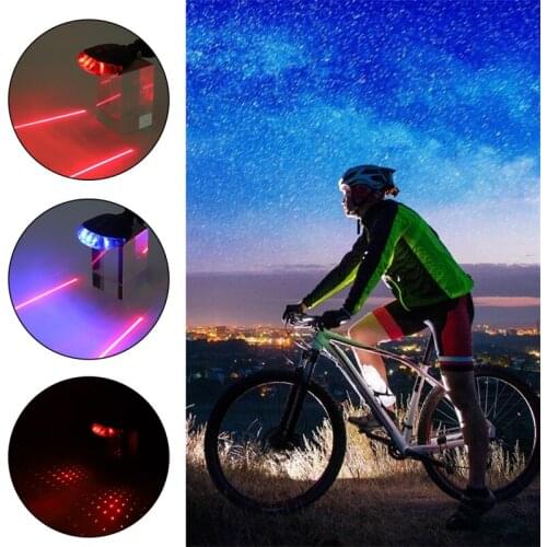 Waterproof Bicycle Cycling Lights Taillights LED Laser Safety Warning Bicycle Lights Bicycle Tail Bicycle Accessories Light