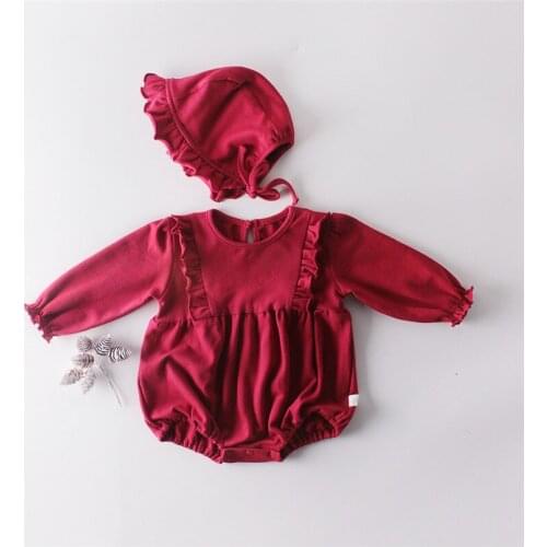 Adorable winter infant baby girls romper thick toddler baby bodysuit newborn girls jumpsuit for kids outfits children clothes