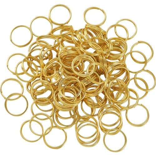 Pandahall Iron Split Rings Golden Size: About 10mm in diameter,1.4mm thick about 8.6mm inner diameter 50g