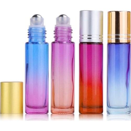 12pcs 10ml Mini New roll on roller bottles for essential oils roll-on refillable perfume bottle deodorant containers