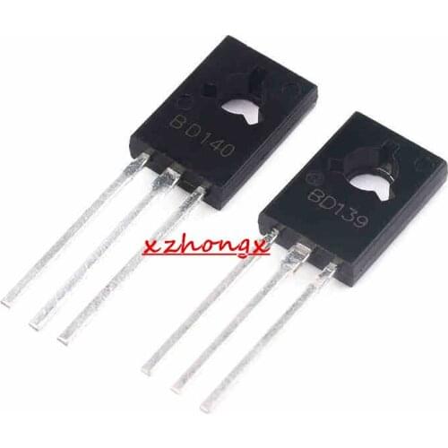 20 pces bd139 bd140 10pair (10 pces bd139 + 10 pces bd140) to126 to-126