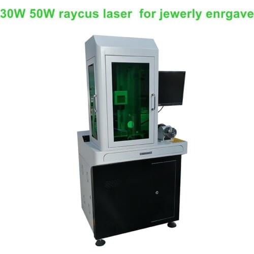30W jewelry Gold ring metal fiber laser marking machine price for make jewelry marking with rotary axis