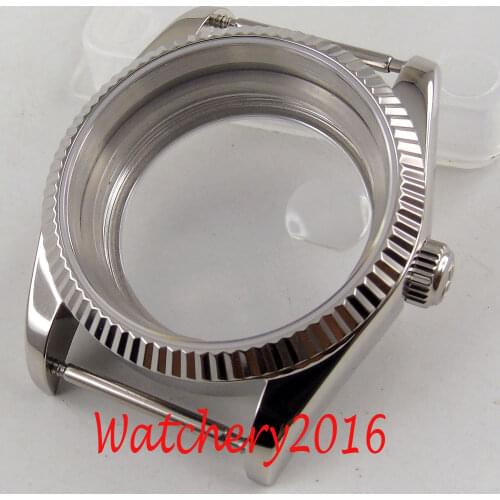 36mm Coin Bezel Sapphire glass Watch Case Fit Miyota 8215 Movement