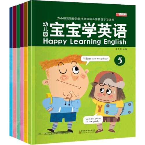 6 Volumes / Sets of 0-3-6-8 Years Old Childrens English Enlightenment Textbooks Books Entry English Story Books Back To School