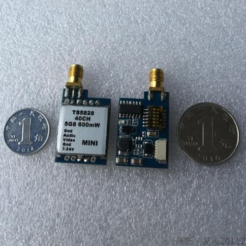 Fast Free Ship 5.8G 40 frequency point 600mW Figure launch FPV travel machine 40CH ultra-small super light TS5828 Module