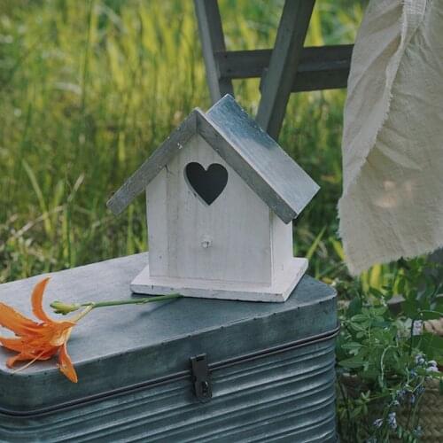 Handmade Country Chic Distresed Small Decorative Birdhouses Wooden