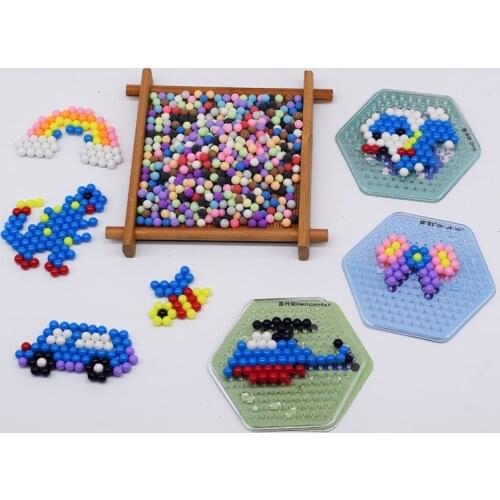 Diy Perler Pegboard Water Beads Toy For Children Fox&Rabbit Set Fuse Jigsaw Kids Educational Puzzle Girl Boy Beadbond Toys