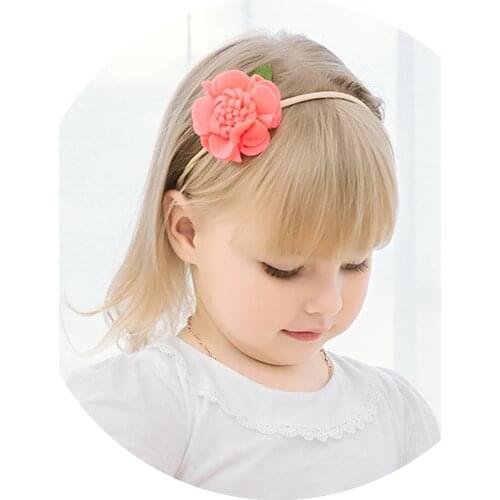 DIY Handmade Flower Baby Accessories Elastic Hair bands Floral Headbands For Girls Colorful Headwear Baby Girl Hair Accessories