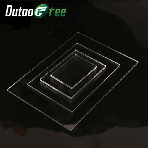Dutoofree 6mm Transparent Acrylic Plastic For Plexiglass Perspex Sheet PMMA Plast Size A3 A4 A5 A6 A7 A8 Acrylic Board Tools