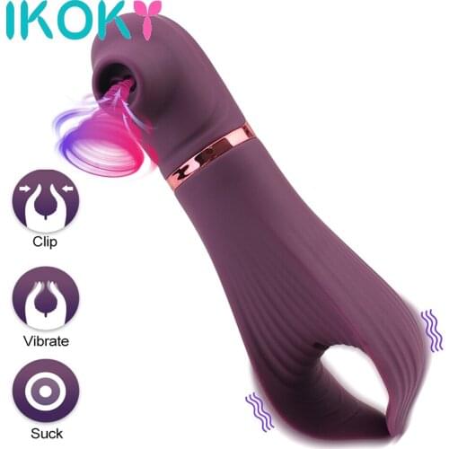 IKOKY Powerful Sucking Vibrators Sex Toy for Women 7 Vibrating 7 Sucking Clitoris Stimulator Nipple Vagina Sucker Sex Shop
