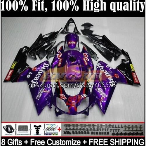Injection For Aprilia RS-125 RS 125 RS4 54CL.20 RSV125 2006 2007 2008 2009 2010 2011 RS125 06 07 08 09 11 Fairings Purple black