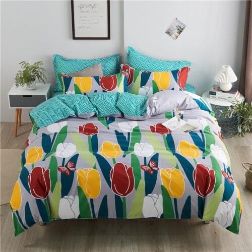 American Bedding set,Duvet Cover Set With Pillowcase 220x240,200x230 Quilt Cover,Abstract Flower Pattern King Blanket Cover,2020