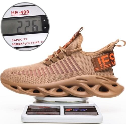 High Size Light Weight Holey Soles Men Sport Shoes Mens Summer Sports Shoes Mens Running Shoes Man Sneakers Brown Walking E-430