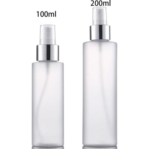 Scrub Frosted Fine Mist Perfume Aluminum Atomizer Cosmetic Container Portable 100/200ml Empty Refillable Plastic Spray Bottle
