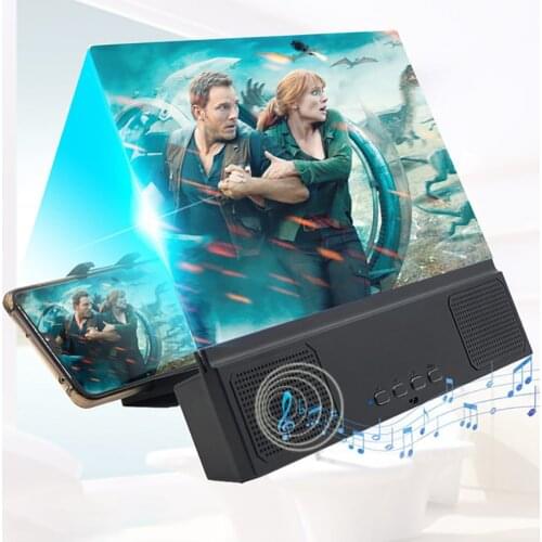 Mobile Phone Screen Magnifier Holder, 12 Inch Bluetooth-compatible Speaker Amplifier Bracket, 3D HD Video Movie Game Magnifying