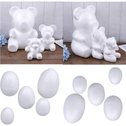 Modelling Polystyrene Styrofoam Foam Bear Egg White Craft Balls For DIY Christmas Party Decoration Supplies Gifts