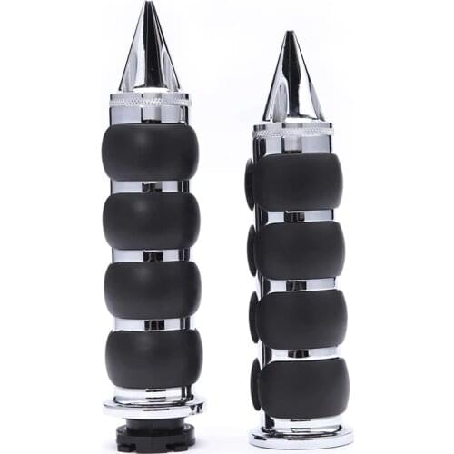 1 Inch Motorcycle Chrome Hand Grips Handle Bar Cone Throttle Assist Fit for Touring Sportster XL883 XL1200
