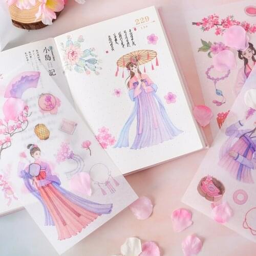 Cartoon Series Washi Paper Stickers Creative Freshness Diary Book Scrapbook Decoration Material Life Stickers