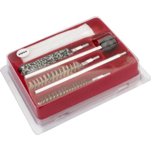 6Pcs/Set Gun Cleaning Kit Fit Pistols .357/.38CAL/9MM Caliber Nylon Tactical Rifle Hand Gun Rod Brush Cleaning Tools