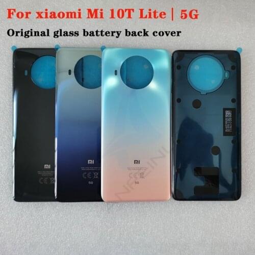 Original Glass For Mi 10T Lite Battery Cover Case Spare Parts For Xiaomi Mi10T lite 5G Battery Back Door Phone Housing Case