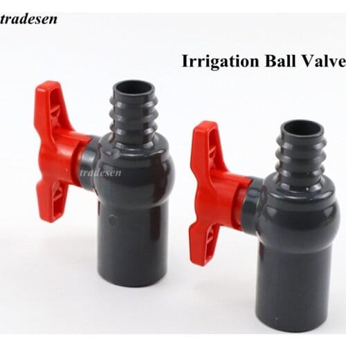 1Pcs Plastic Hose PVC Valve Irrigation Ball Valve Aquarium Fish Tank Pipe Fittings Garden Home Water Tube Adapter Hose Connector