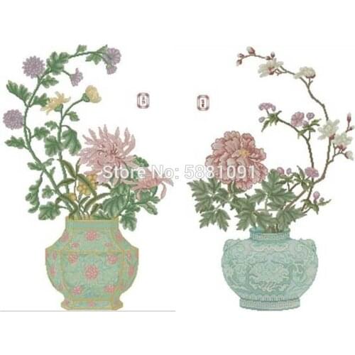 Ancient song vase patterns Counted Cross Stitch 11CT 14CT 18CT DIY Cross Stitch Kits Embroidery Needlework Sets home decor