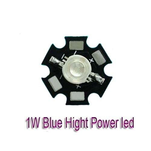 10PCS 1W High Power Blue LED Light Emitte 465-475NM with 20mm Star Heatsink