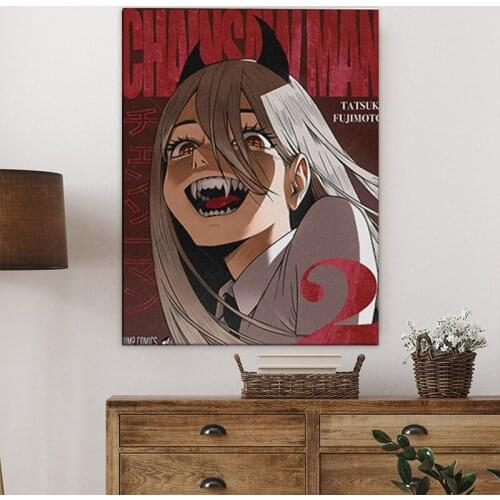 Tatsuki Fujimoto Chainsaw Man Girl Anime Canvas Painting Decor Wall Art Pictures Bedroom Home Room Decoration Prints Poster