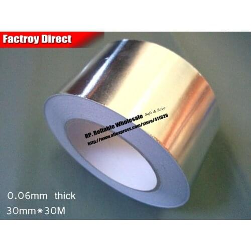 0.06mm thick) 30mm*30M Single Sided Conductive Adhesive Copper Foil Shielding Tape Sticky for BGA Working, Laptop EMI Masking